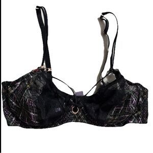 Savage x 36C Fenty Unlined Sheer Demi Underwire Lace Bra By Rihanna